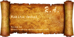Rakita Antal névjegykártya